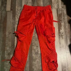 Red streetwear pants Travis Scott yeezy playboi carti type